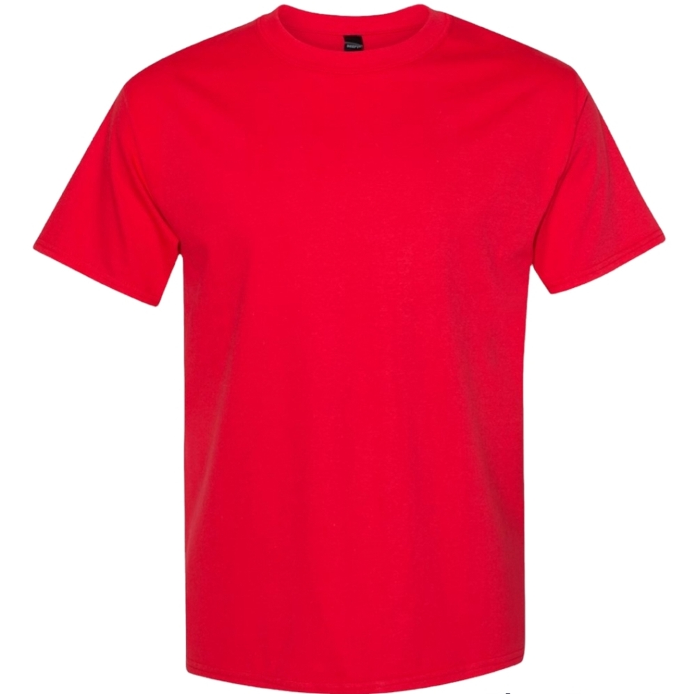 Hanes Beefy T Men's Pre-shrunk Cotton T-shirt in Red Size Large